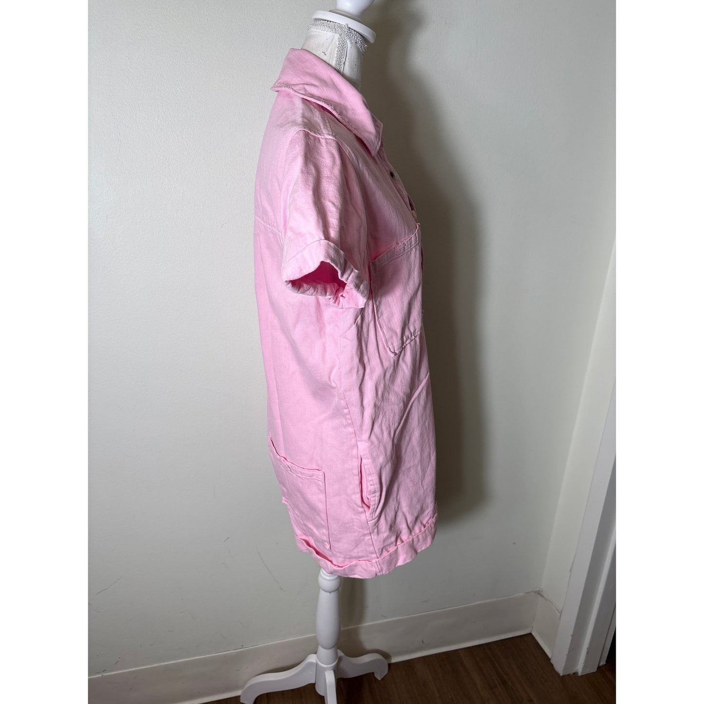 Show Me Your MUMU Pink Denim Romper Sz M