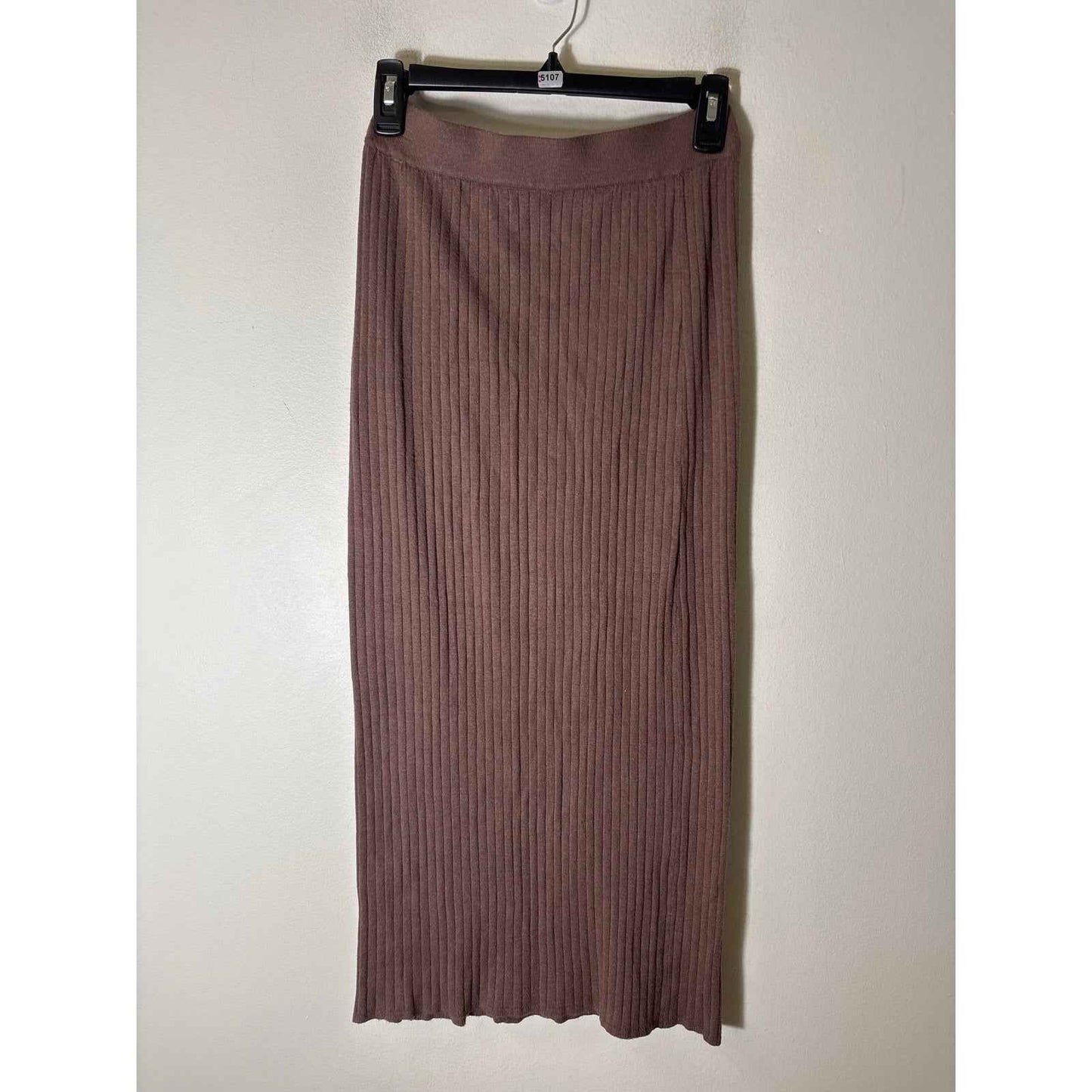 Max Studio Brown Ribbed Bodycon Swater Skirt Sz XS