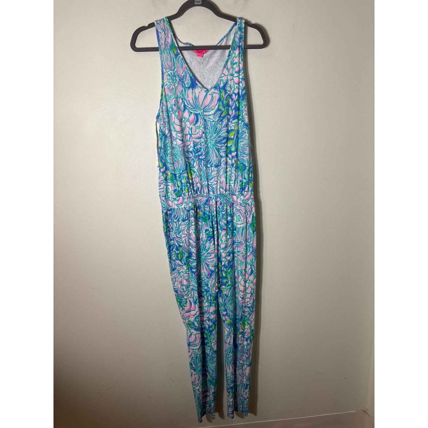 Lilly Pulitzer Blue Pink Sleeveless Romper Sz M
