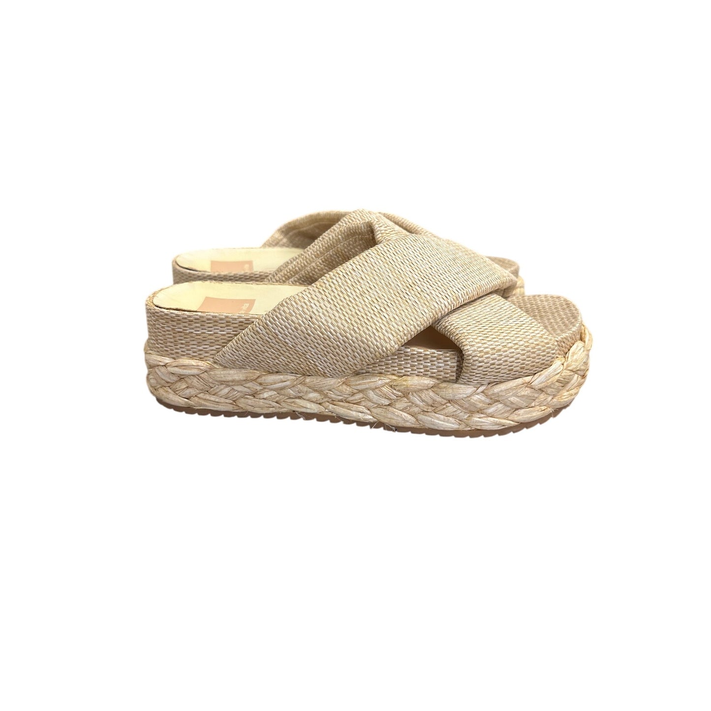 Dolce Vita Raffia Cross Top Sandals Sz 7