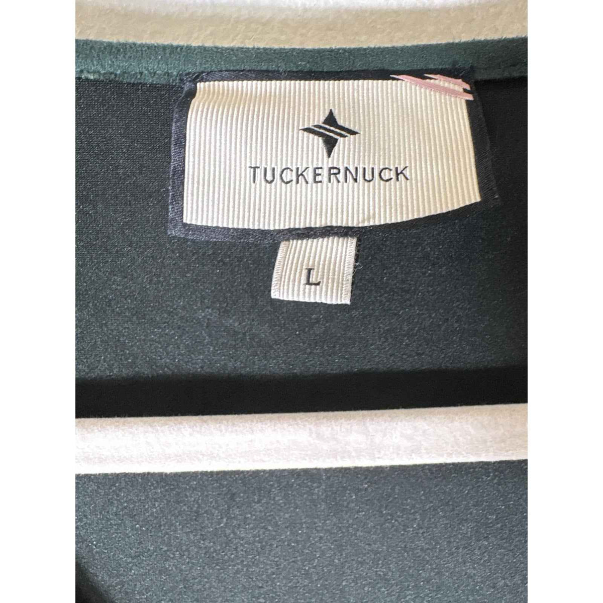 Tuckernuck Faux Suded Green Top Sz L