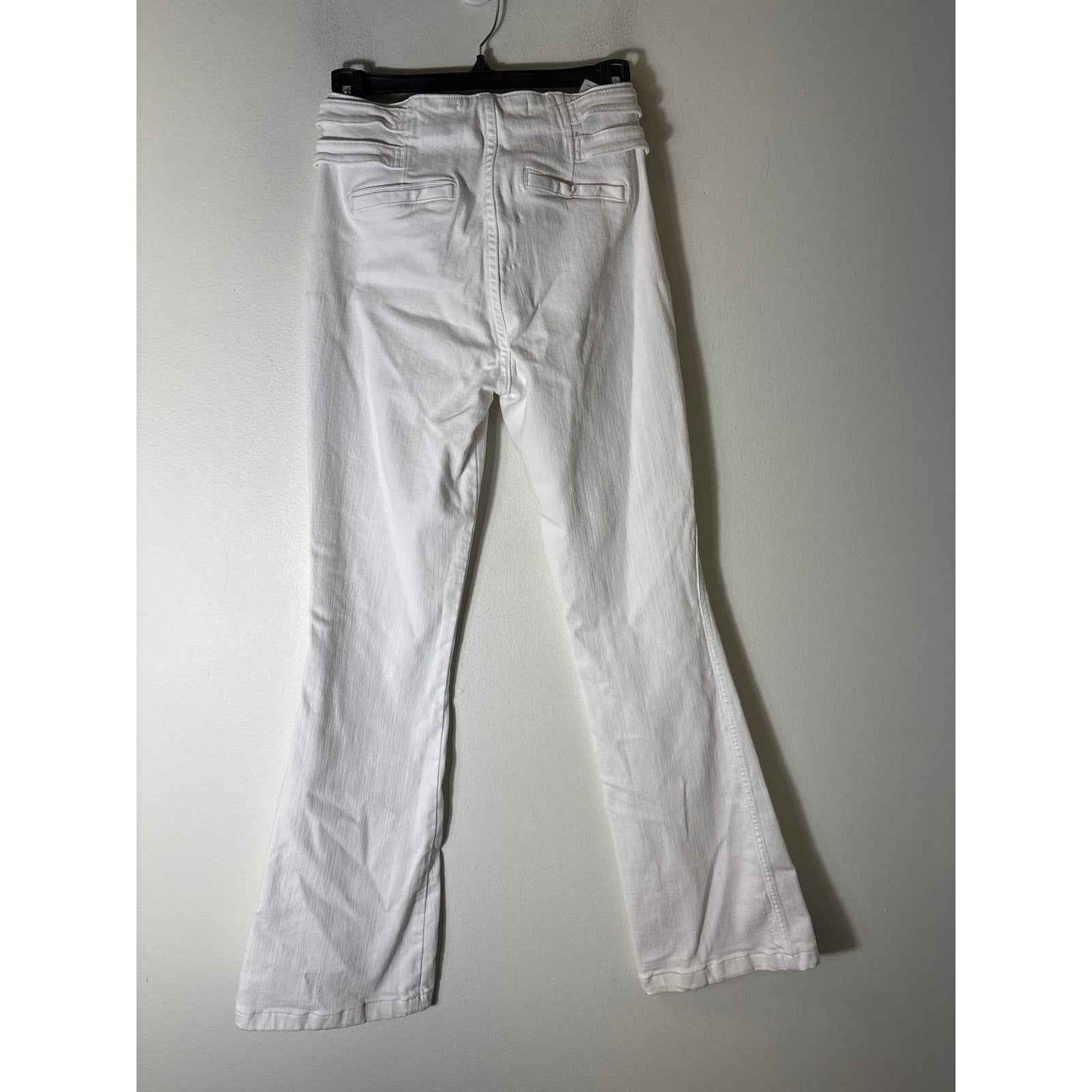 Veronica Beard White "Beverly Skinny Flare" High Rise Jeans Sz 25