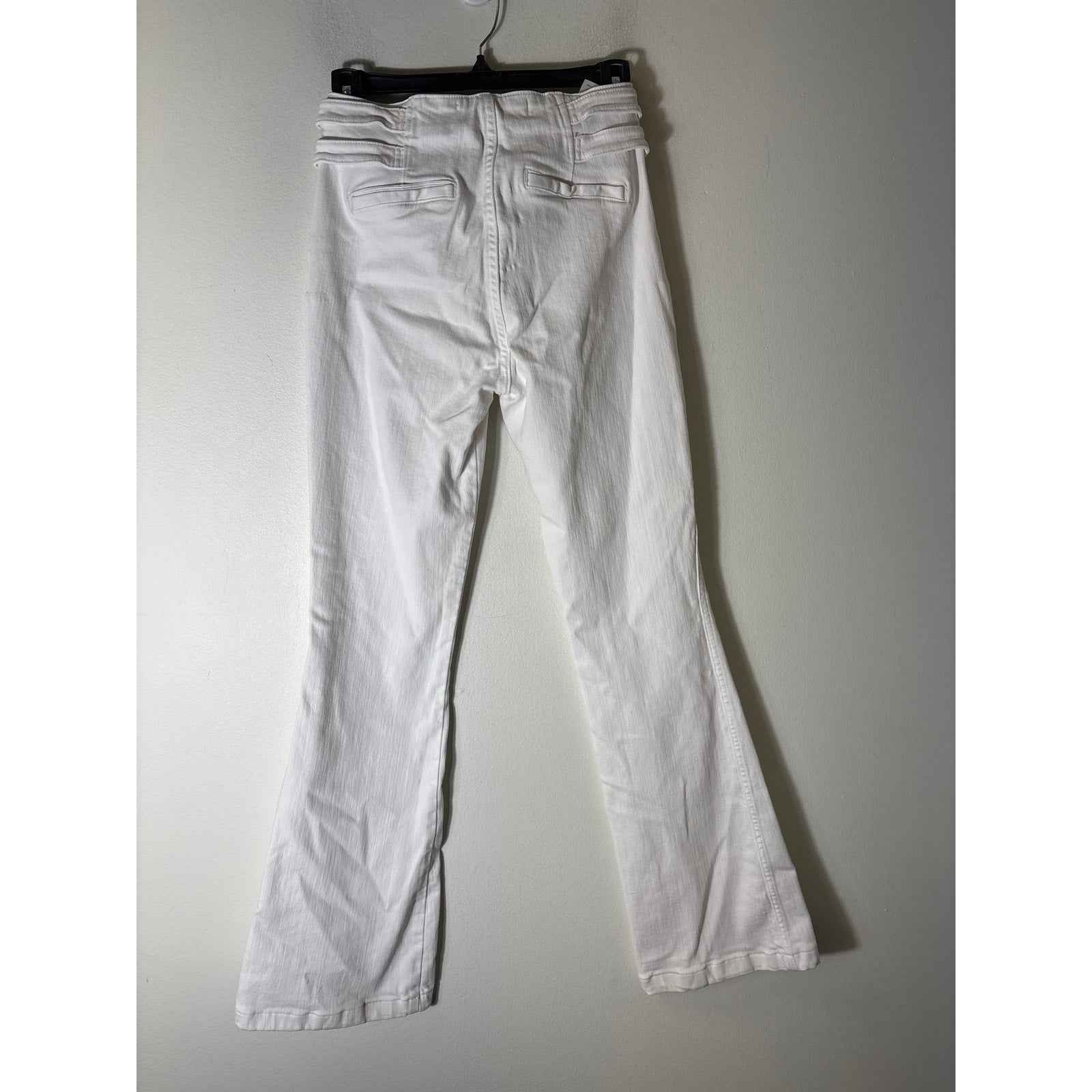 Veronica Beard White "Beverly Skinny Flare" High Rise Jeans Sz 25