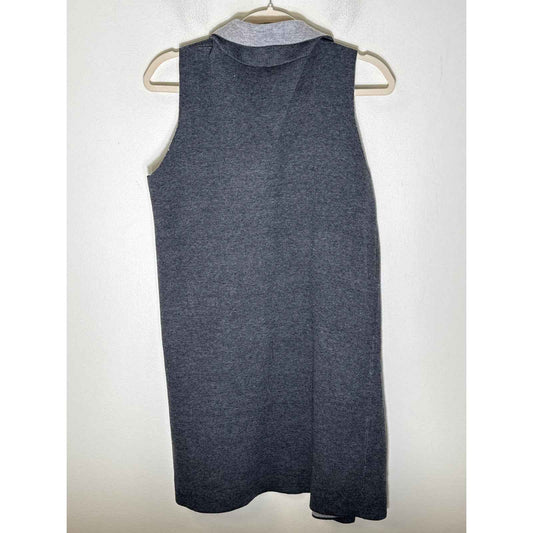 Collection by Bobeau Gray Sleeveless Open Cardigan Sweater Sz M