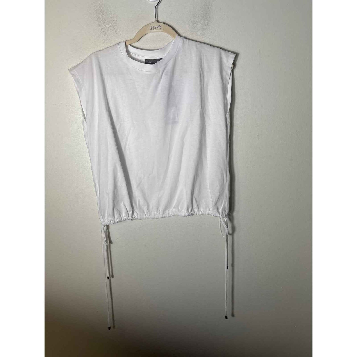 NWT Mint Velvet Sleeveless Ivory Bubble Hem Utility Top Sz M