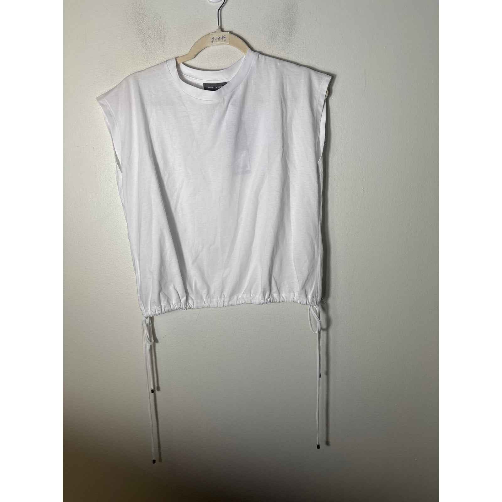 NWT Mint Velvet Sleeveless Ivory Bubble Hem Utility Top Sz M