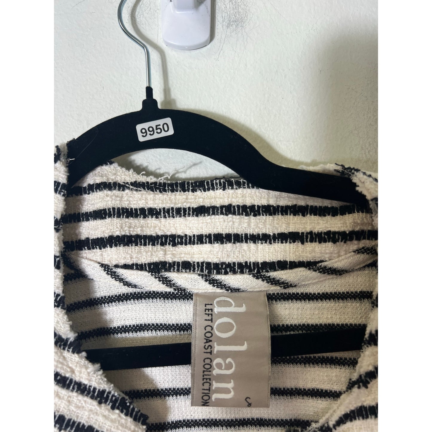 Dolan Left Coast Collection Black White Stripe Long Sleeve