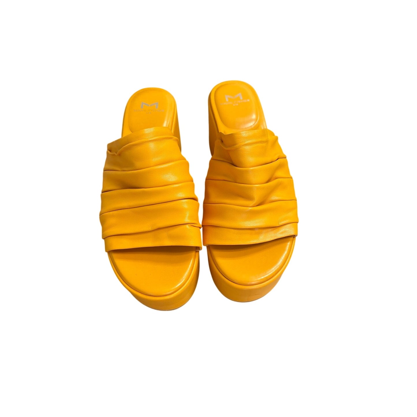 Marc Fisher Marigold Wedge Leather Slides Sz 8