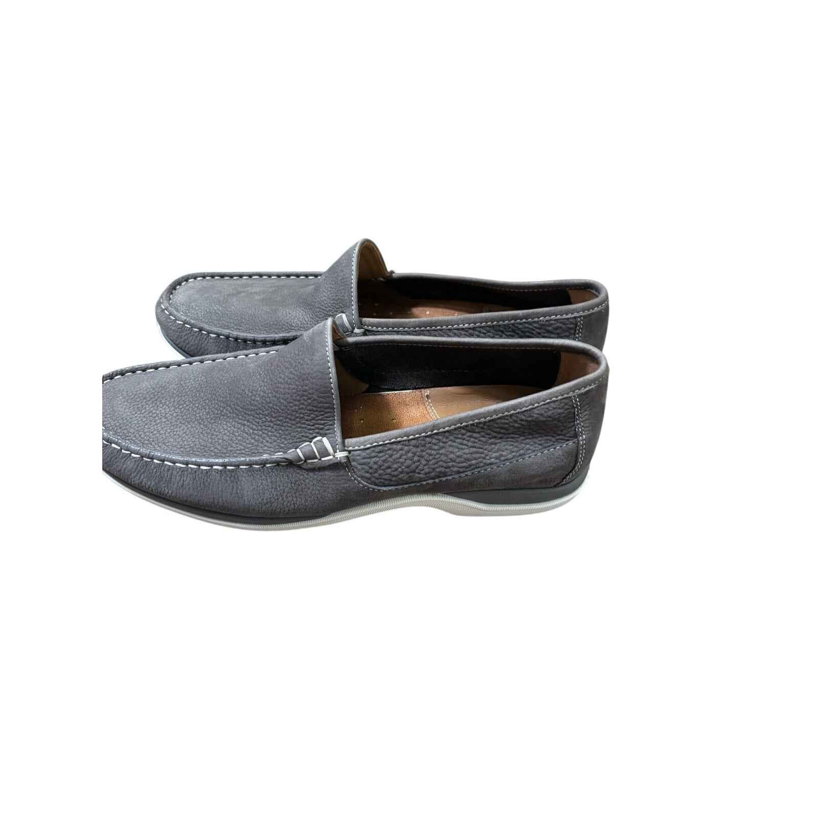 Men's Johnston & Murphy Gray Sheepskin Loafter Sz 9.5