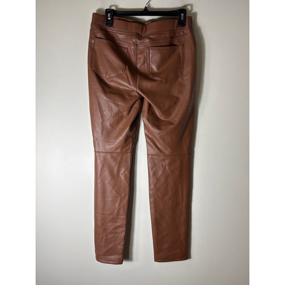 J. Jill Camel Faux Leather Pull On Pants Sz S