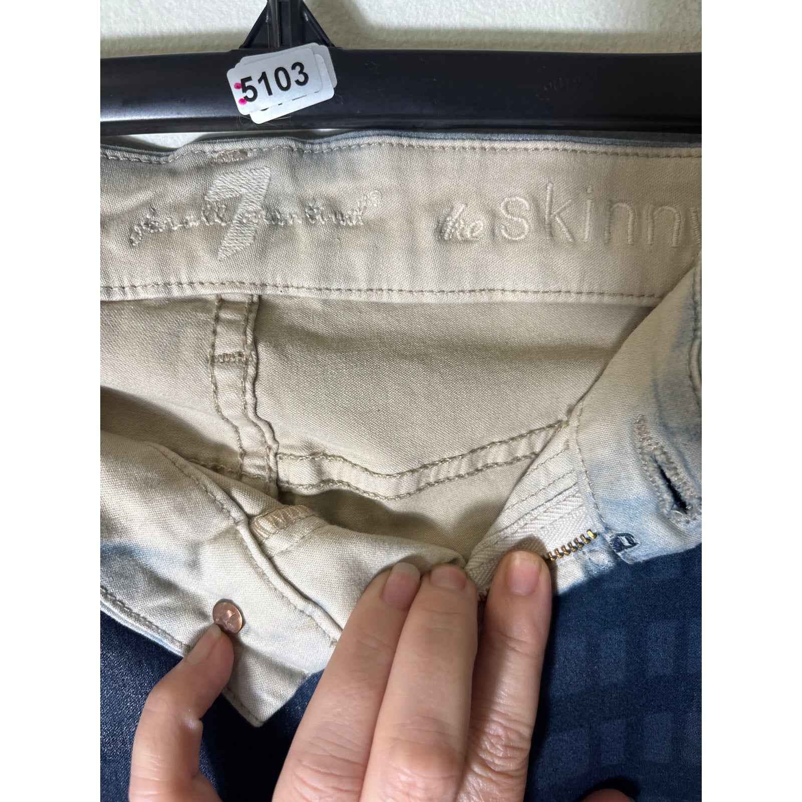 7 For All Mankind The Skinny Jeans Sz 30