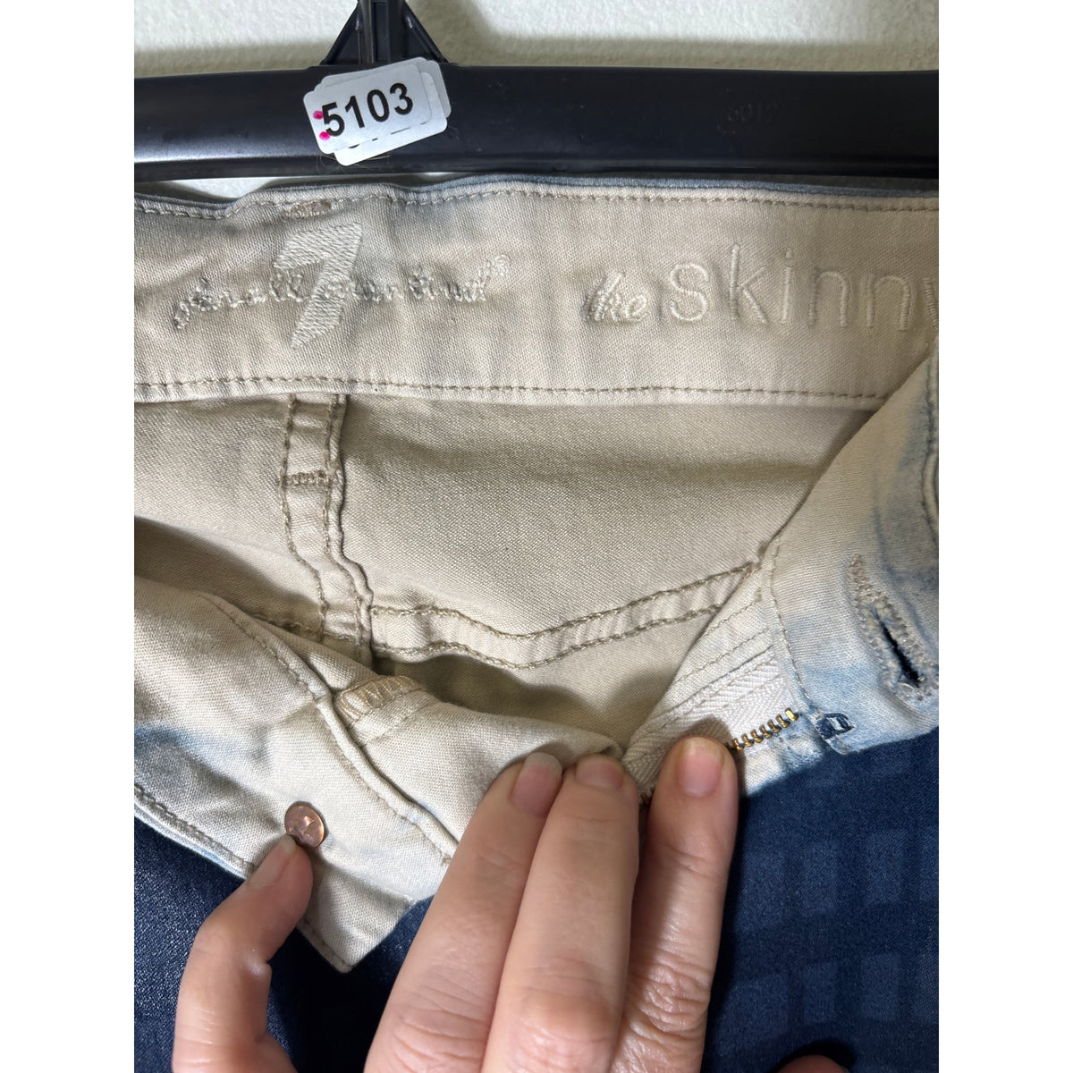 7 For All Mankind The Skinny Jeans Sz 30