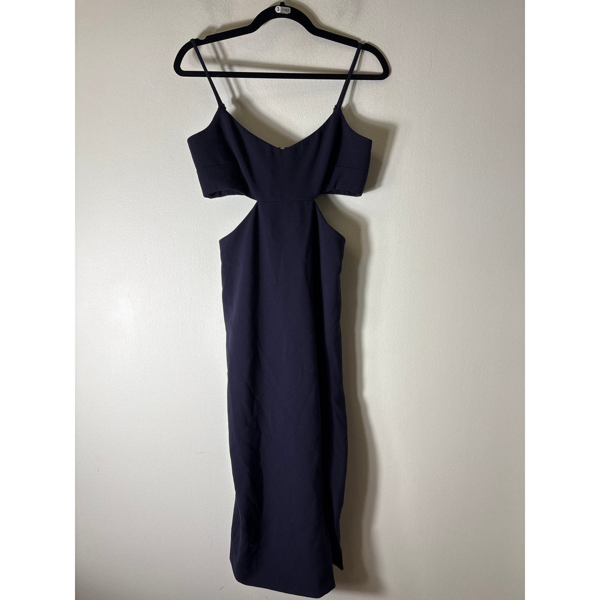 Likely Navy Spaghetti Strap Column Midi Dress Sz 6