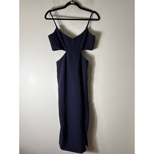 Likely Navy Spaghetti Strap Column Midi Dress Sz 6