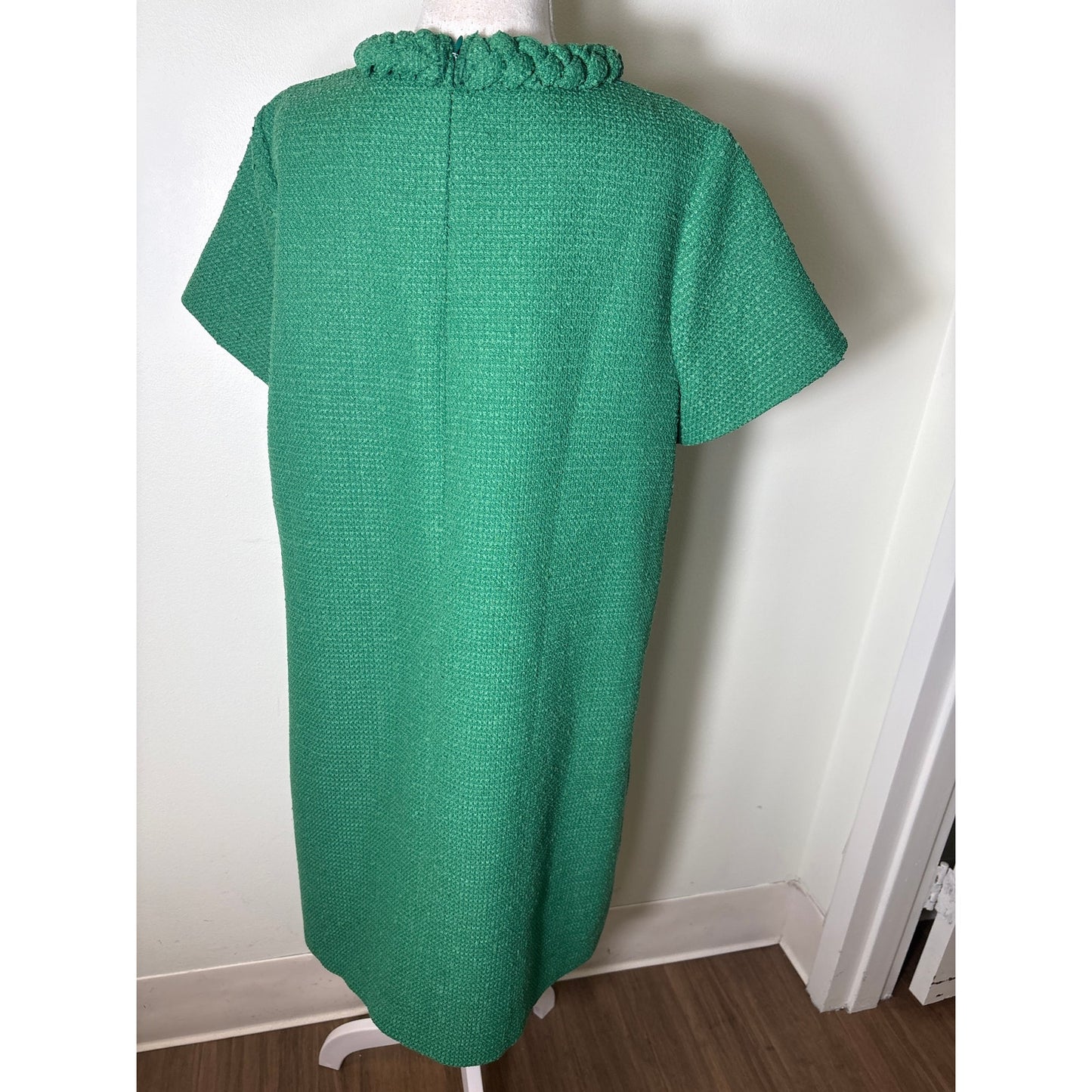 Tuckernuck Bright Green Jackie Tweed A-Line Mini Dress sz XL