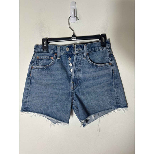 Agolde Blue Denim Button Fly Cutoffs Sz 23