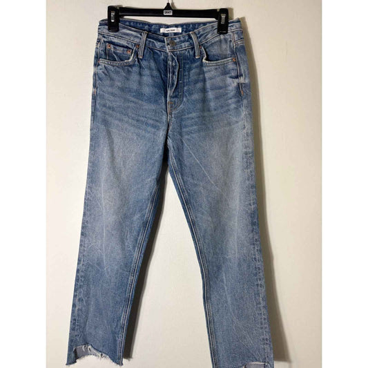 GRLFRND Helena Frayed Hem Ankle Jeans Sz 25