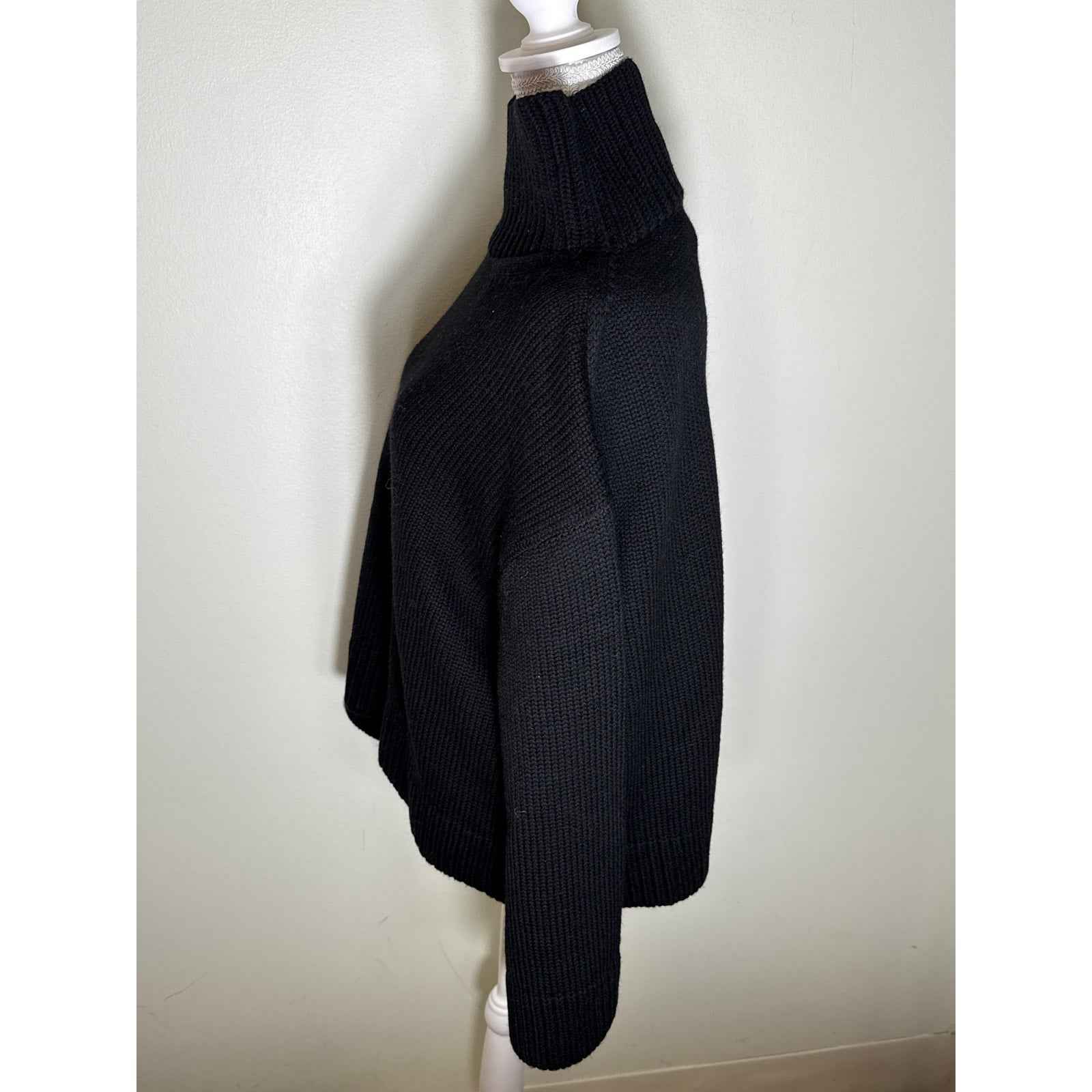 NWT Tuckernuck Black Long Sleeve Mock Neck Knit Sweater Sz L