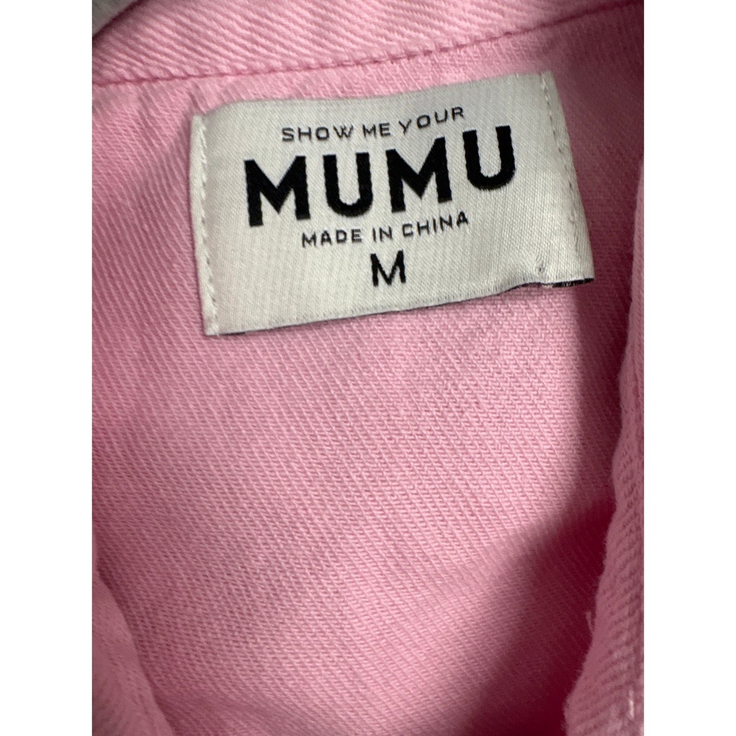 Show Me Your MUMU Pink Denim Romper Sz M