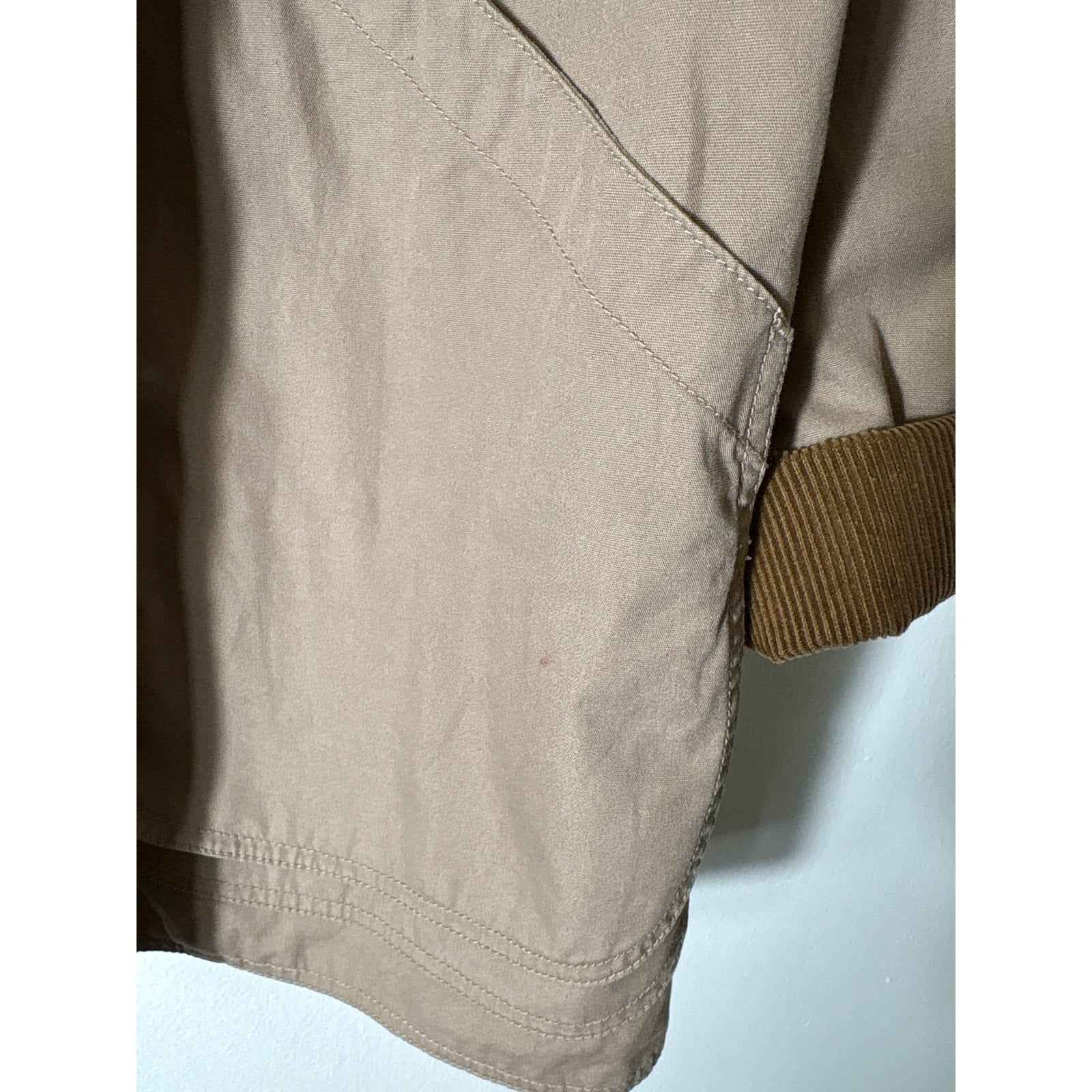 Mens J. Crew Tan Long Sleeve Cotton Barn Coat Sz M