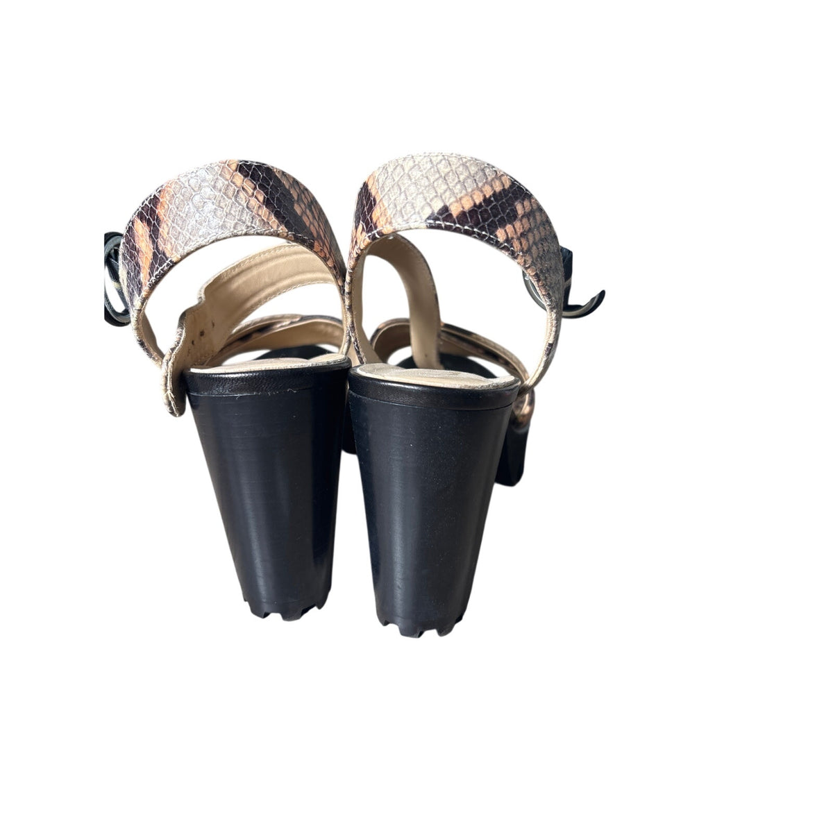 Luca Grossi Snake Skin Heel Sandals Sz 39 (8.5)