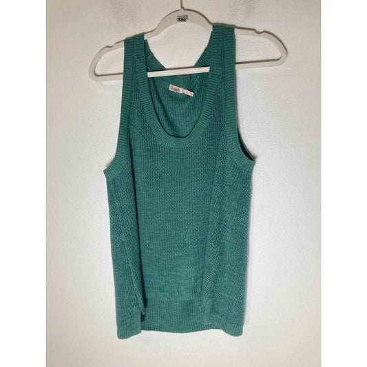 Faherty Teal Sweater Tank Sz L