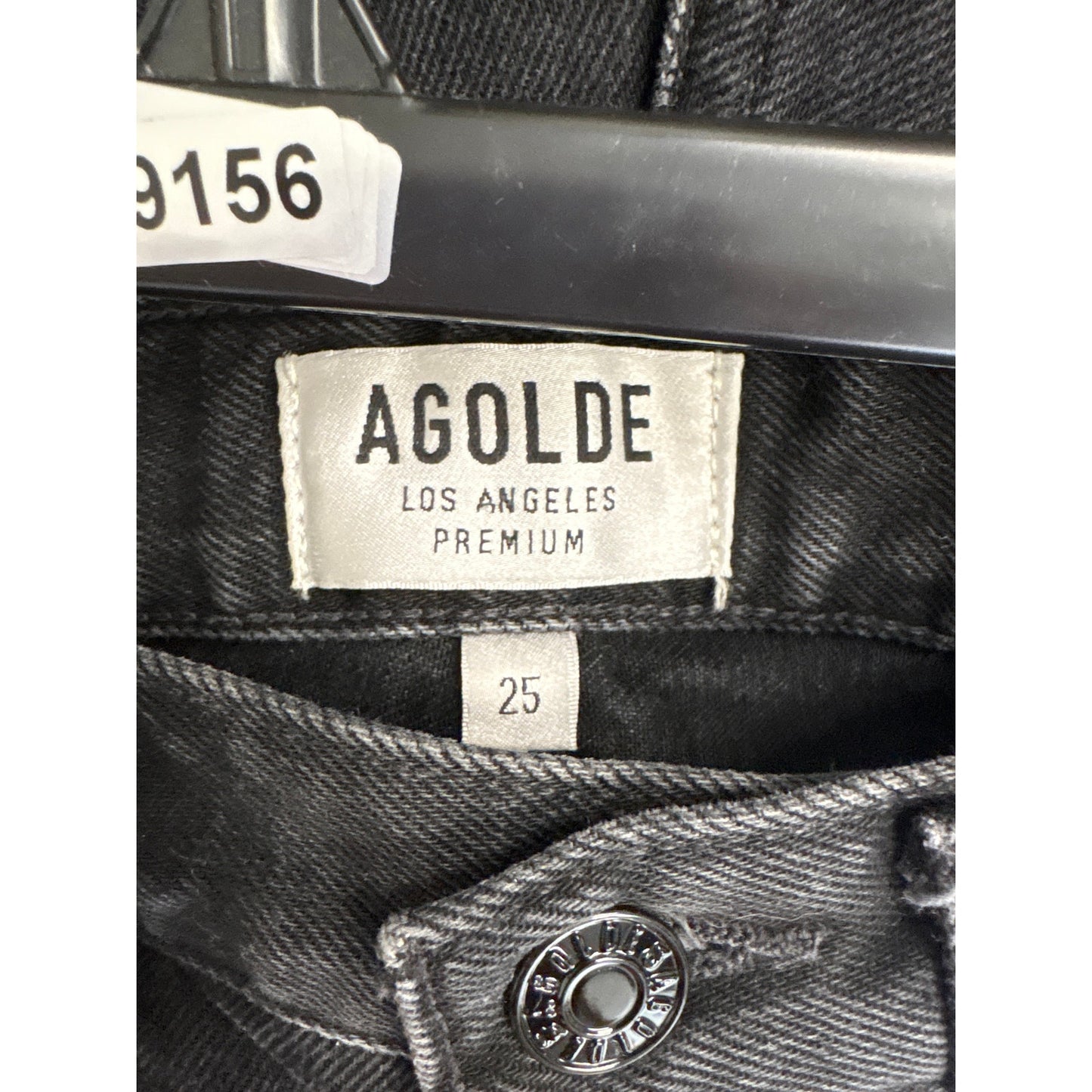 AGOLDE Black Denim Jean Cut Off Shorts Sz 25