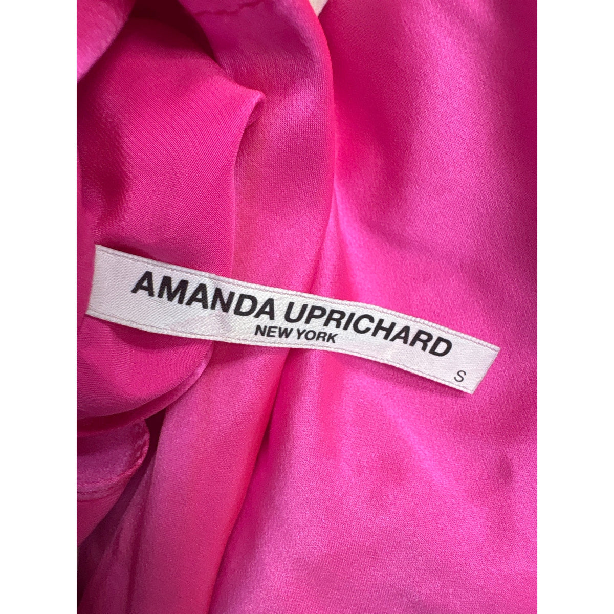 Amanda Uprichard Neon Pink Sleeveless Silk Tank Sz S