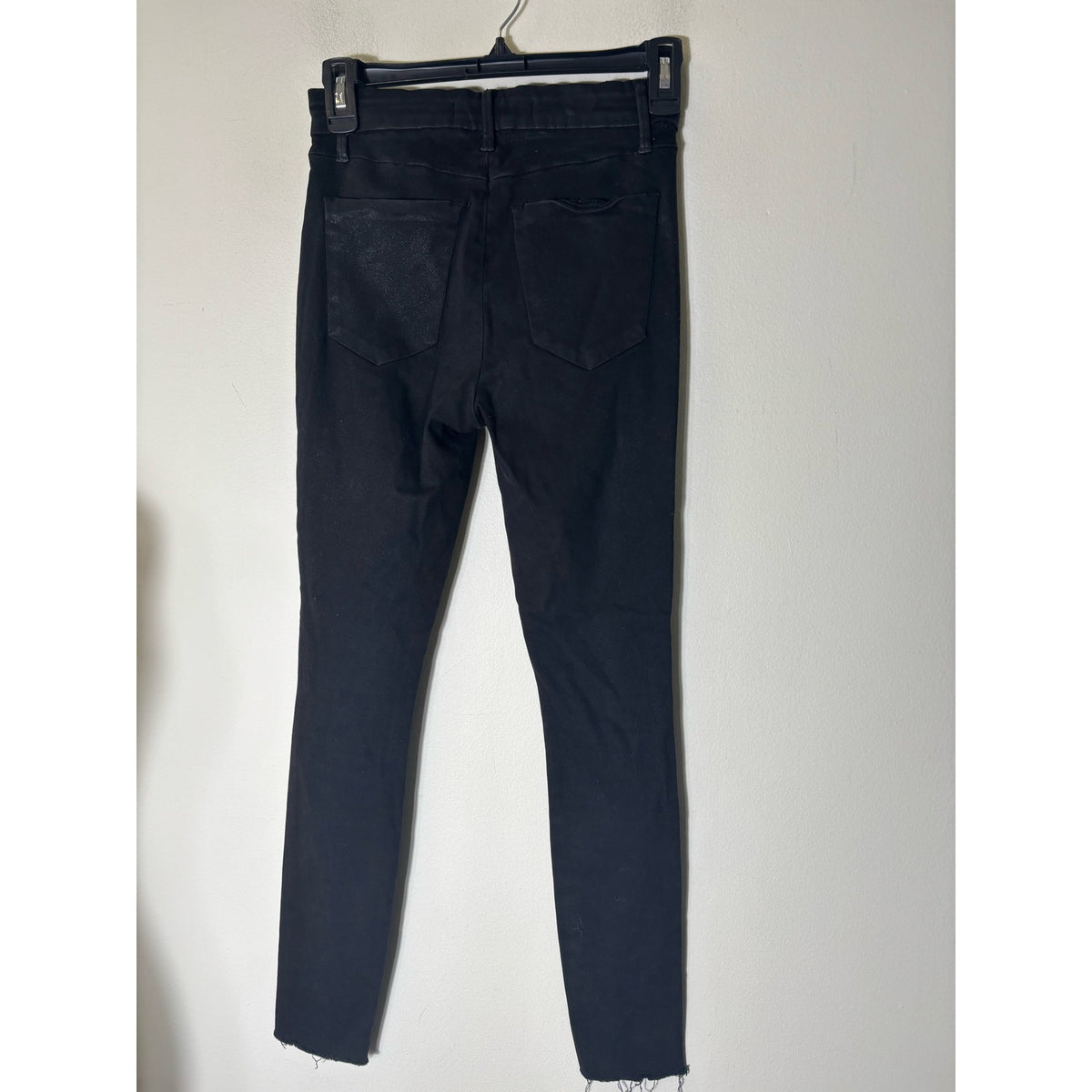 Joes Jeans Black Skinny Fit Frayed Hem Sz 24