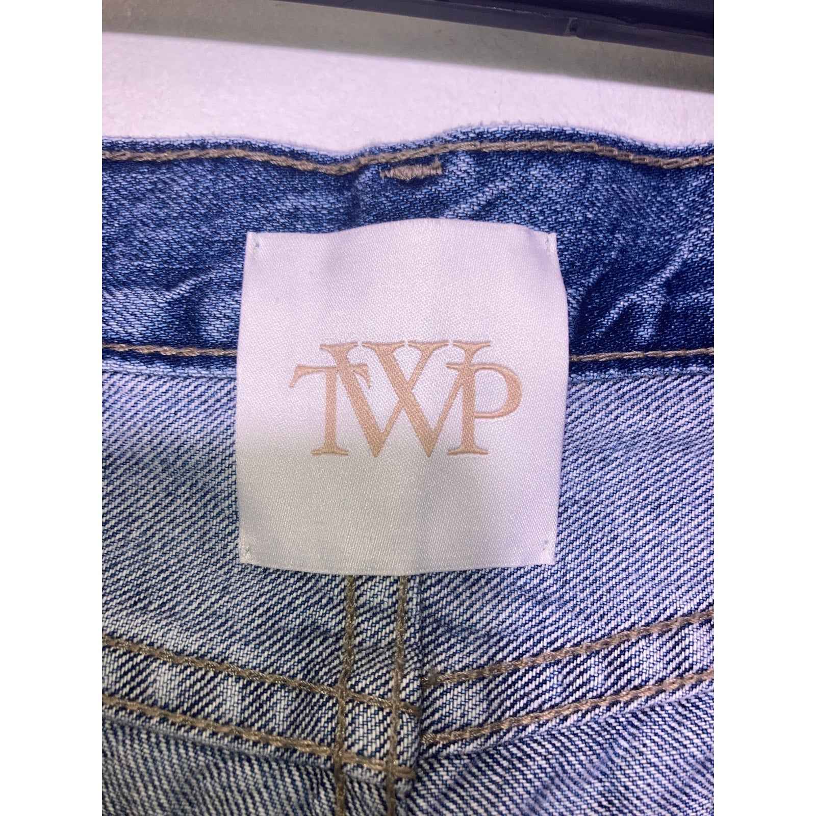 TWP Light Wash Denim Tiny Dancer Extra Wide Leg Blue Jeans Sz 26