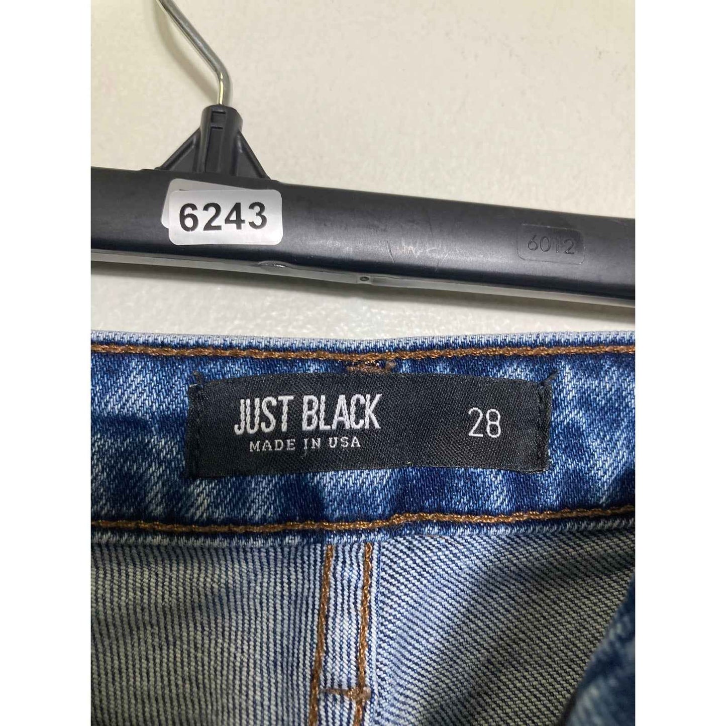 Just Black Blue Denim Straight Leg Jeans Sz 28