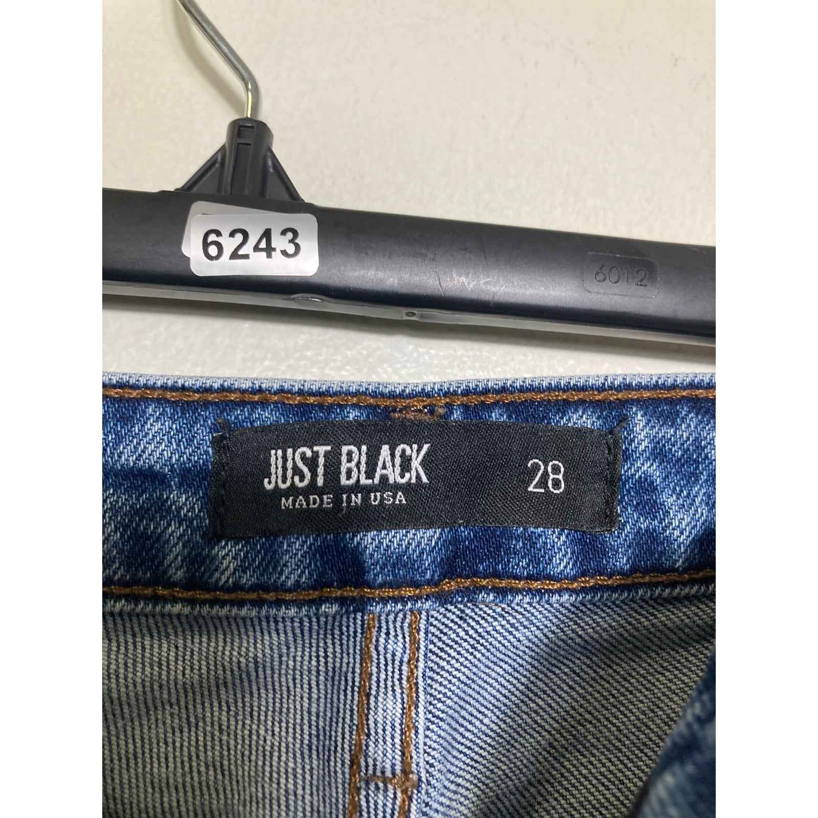 Just Black Blue Denim Straight Leg Jeans Sz 28