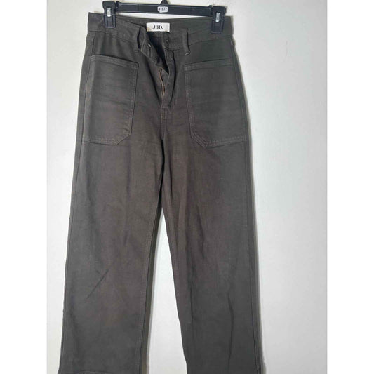 JBD Olive Green Front Pocket Wide Leg Denim Sz 26