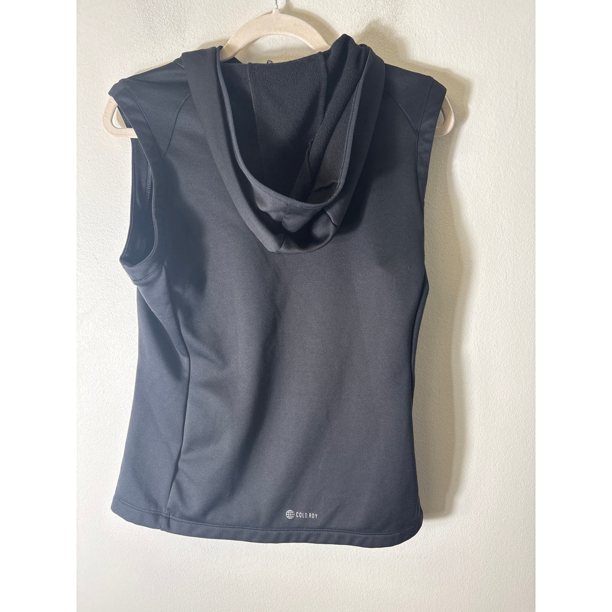 Woman's Adidas Black Sleeveless Hooded Athletic Vest Sz S