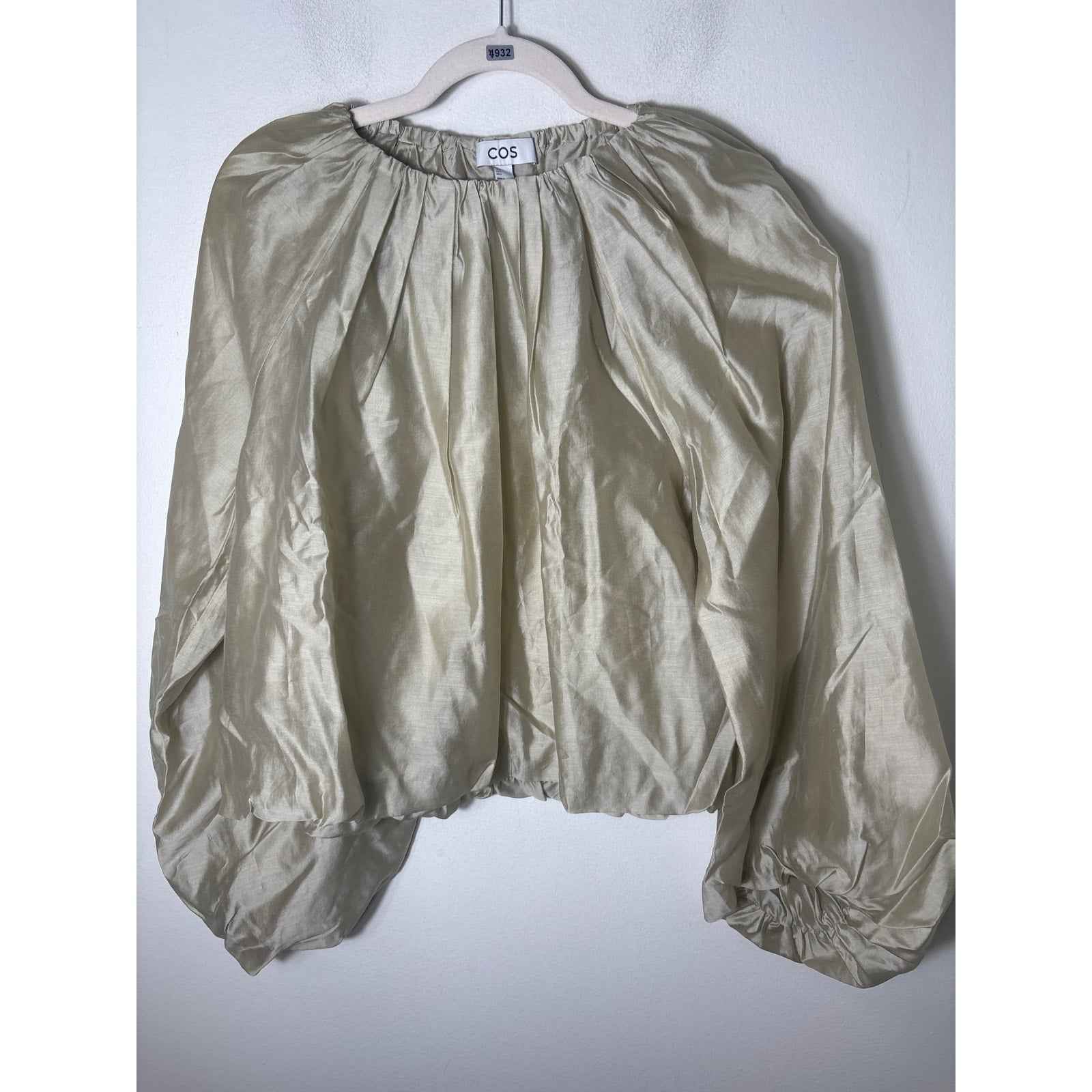 COS Light Sage Bubble Shirt Sz 6