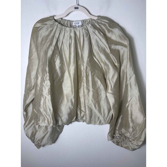 COS Light Sage Bubble Shirt Sz 6