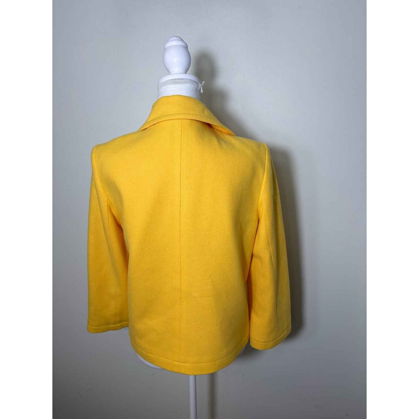 David Meister Yellow Cropped Jacket sz 9