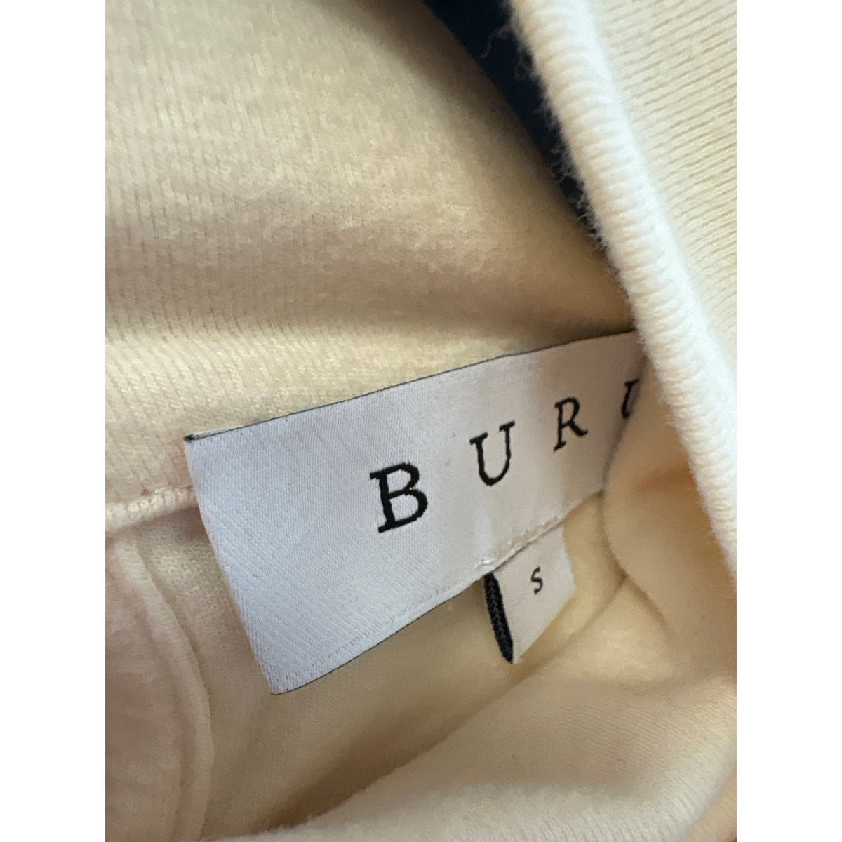 Buru Cream Mock Neck Long Sleeve Crop Top Sz S