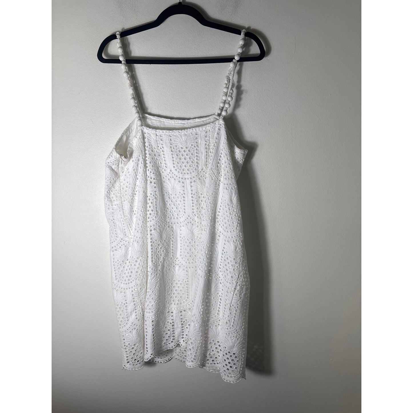 Sundreas White Eyelet Mini Dress Sz XL