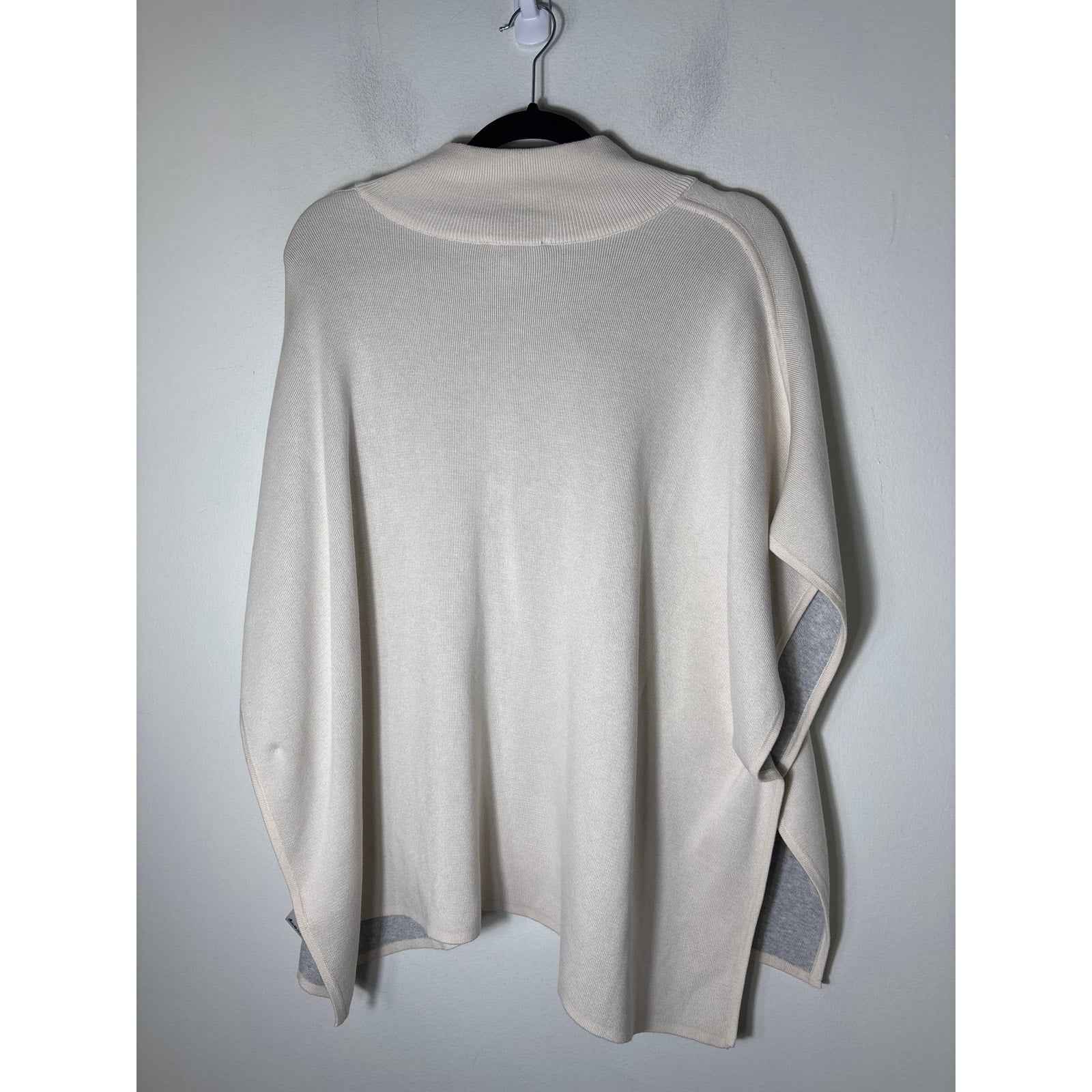 Lilla P Beige Sweater Poncho Sz OS