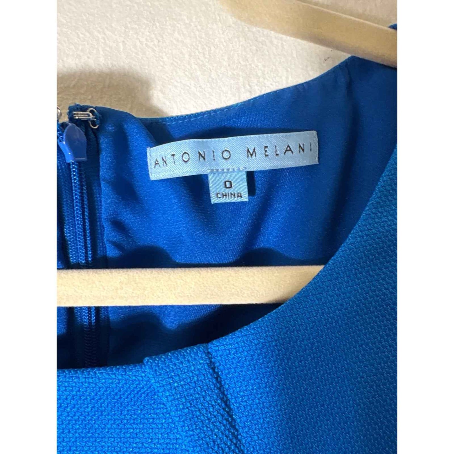 NWT Antonio Melani Bright Blue Sleeveless Peplum Midi Dress Sz 0