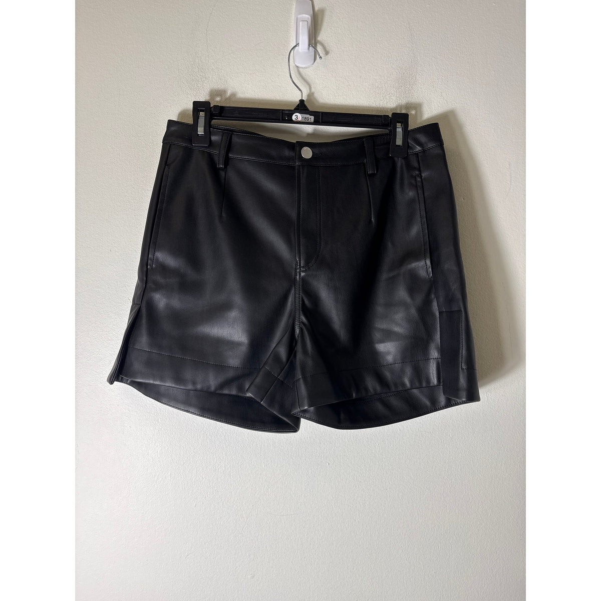 NWT Dylan Black Faux Leather High Waisted Shorts Sz 8