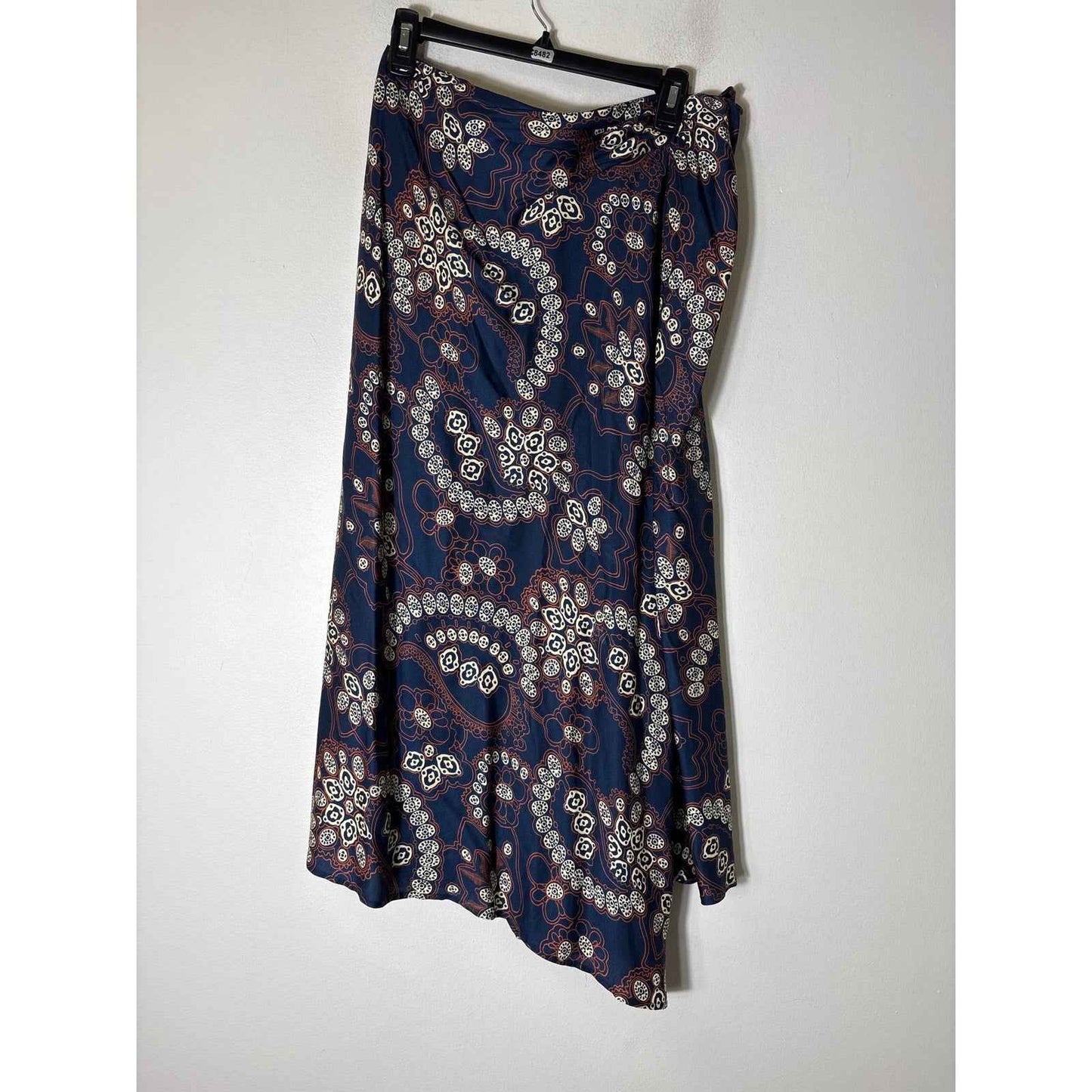 A.L.C. Navy Wrap Flowy Maxi Skirt Sz 4