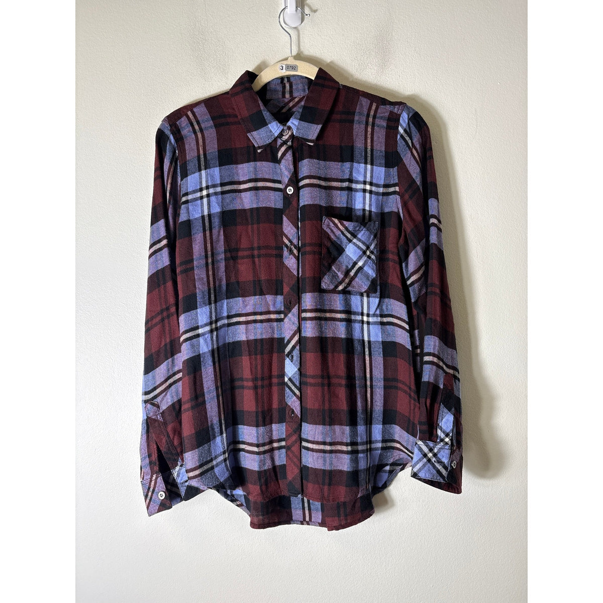 Rails Blue and Merlot Flannel Long Sleeve Shirt Sz S