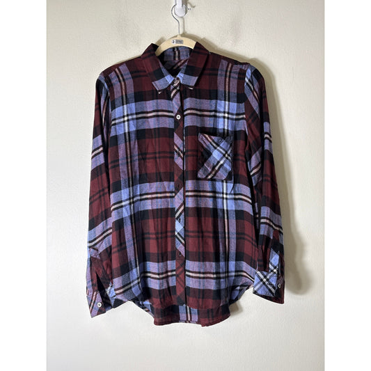 Rails Blue and Merlot Flannel Long Sleeve Shirt Sz S