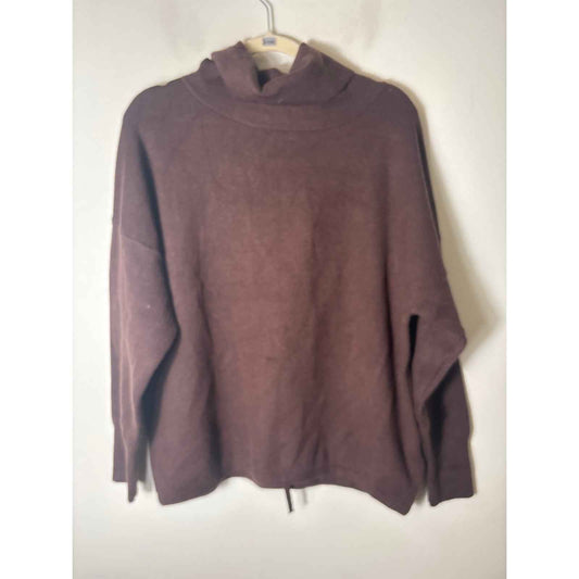 Varley Chocolate Brown Long sleeve "Cavendish Rollneck Knit" Sweater Sz M