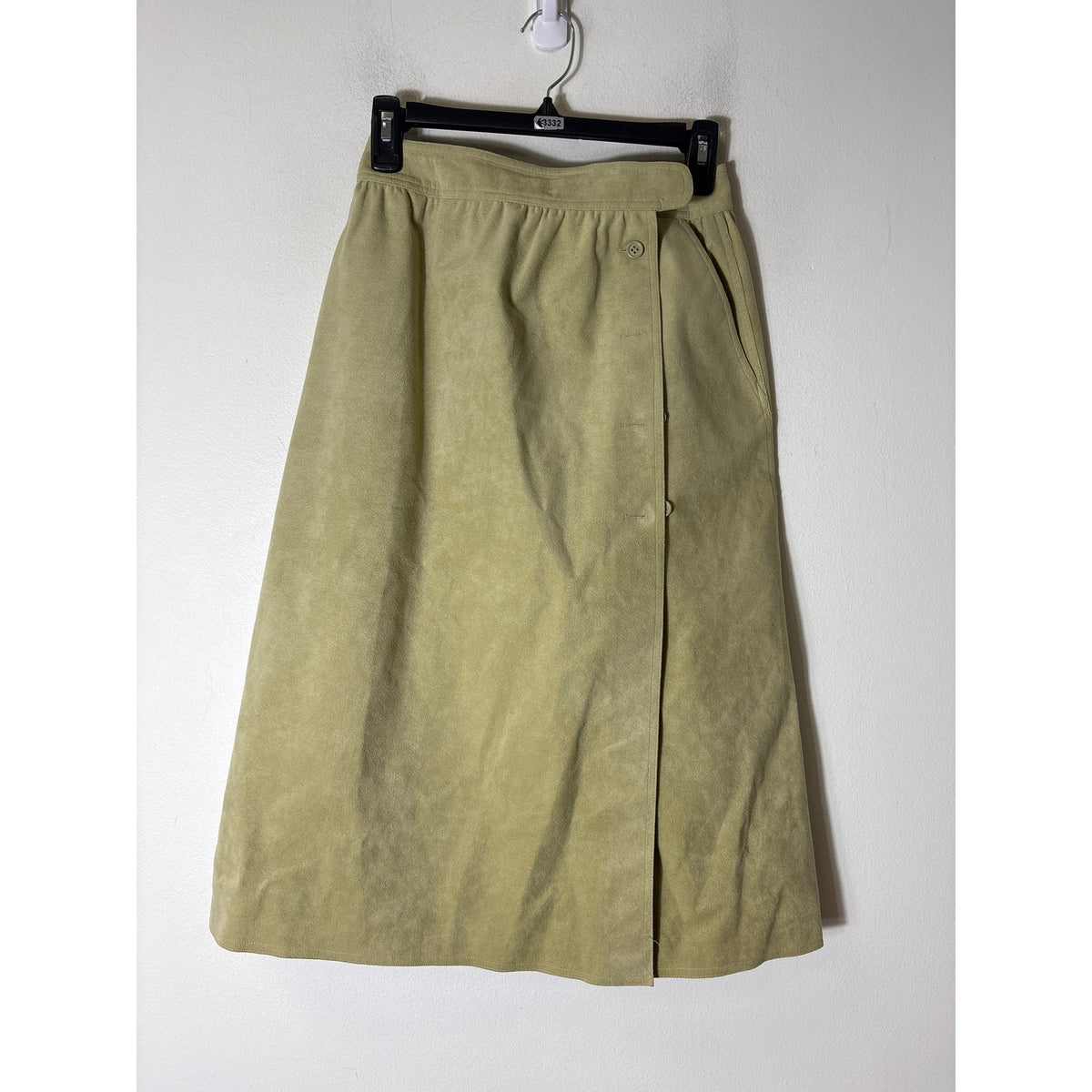 Vintage Blassport Ultrasuede green pencil skirt Sz 6