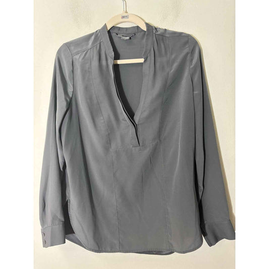 Vince Gray Silky Blouse Sz XS