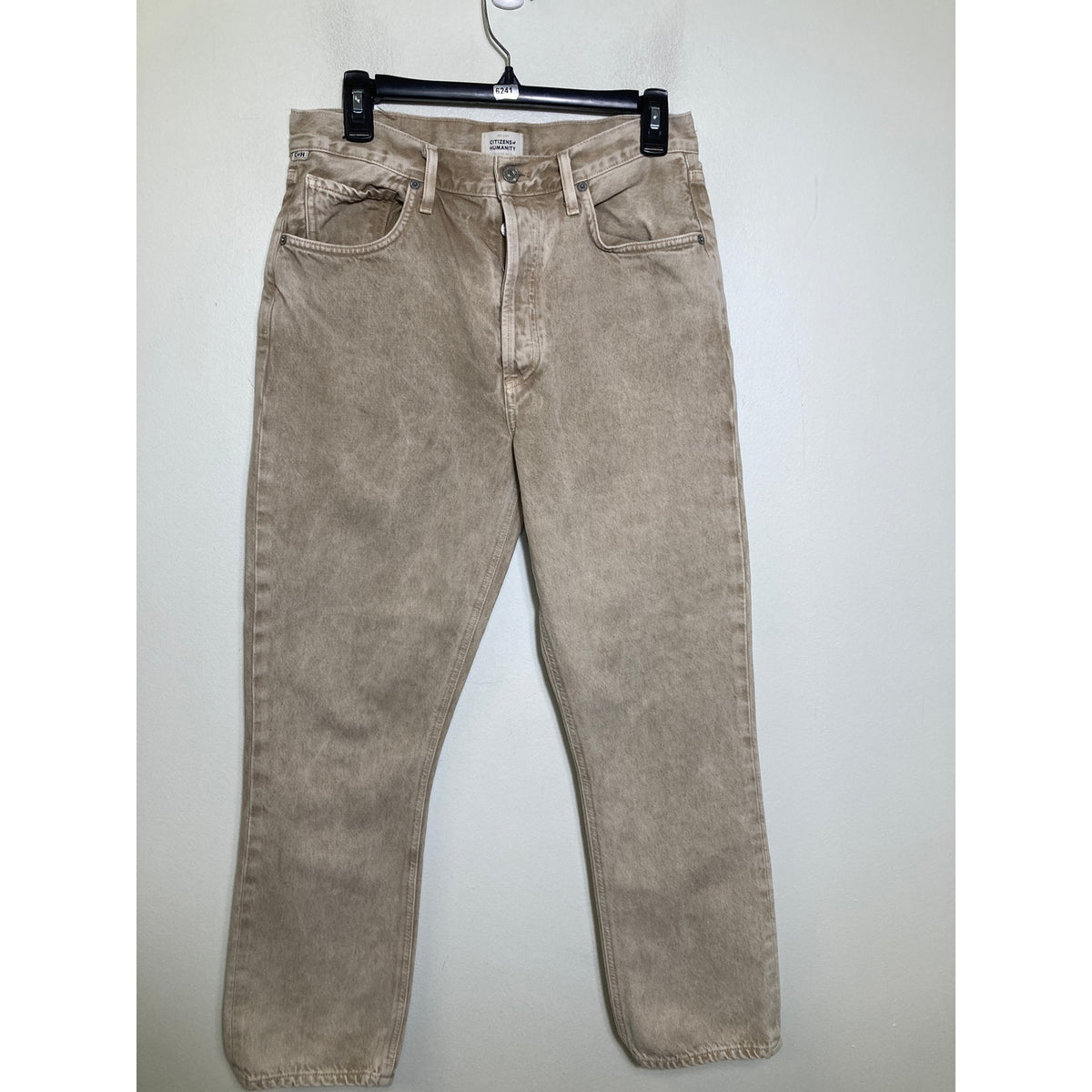 Citizens of Humanity Tan "Jolene" Straight Leg Denim Jeans Sz 28