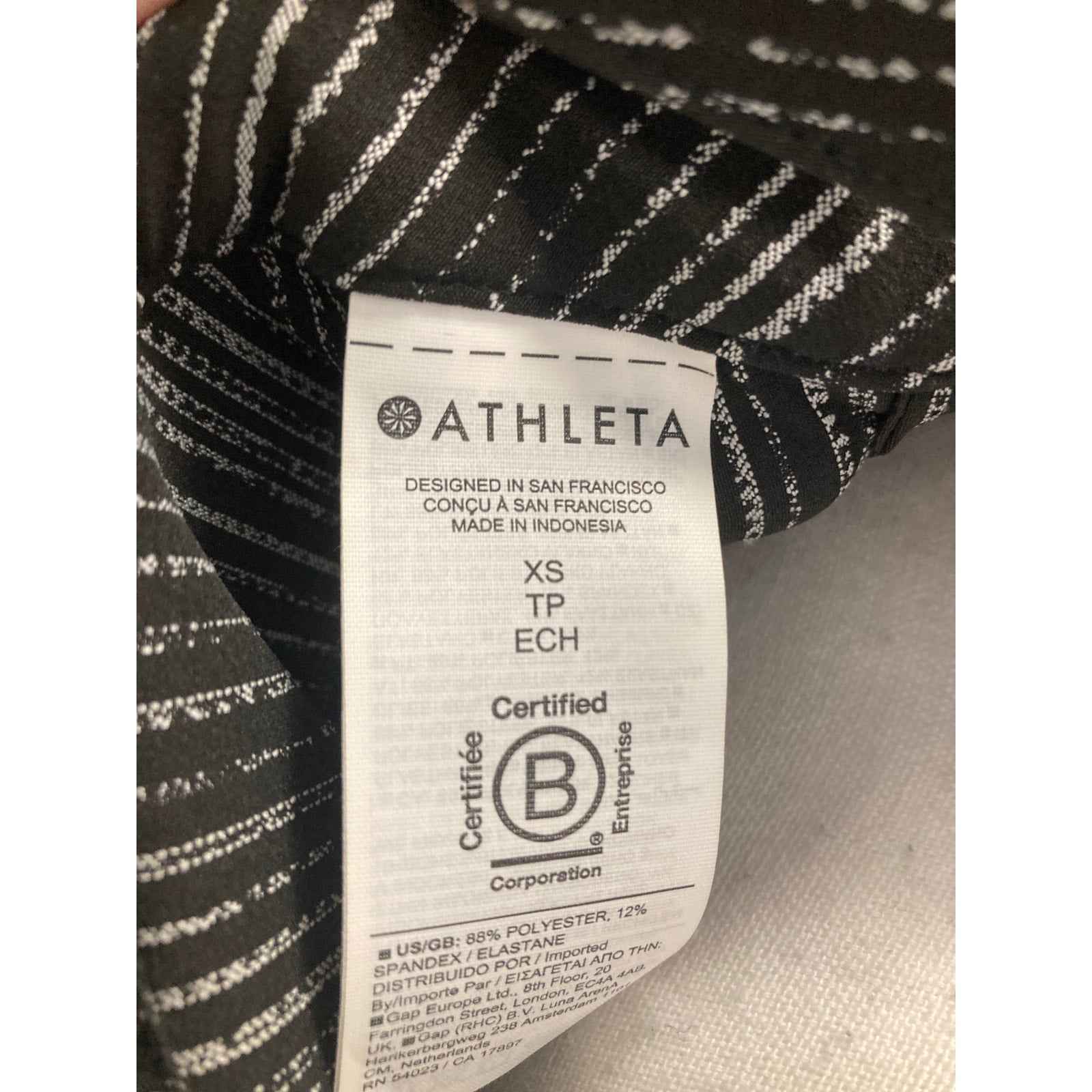 Athleta Black and White Athletic Maxi Dress Sz xs